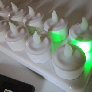 Rechargeable Tea Light Candles 12 Pack LED With Remote, USB Charging, Plastic
